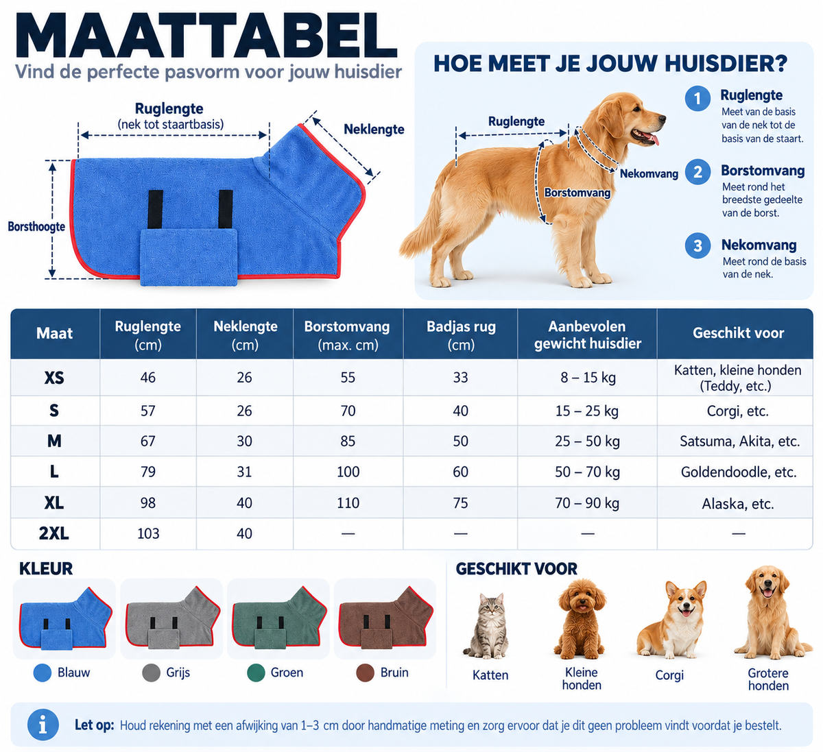 Badjas voor Huisdieren